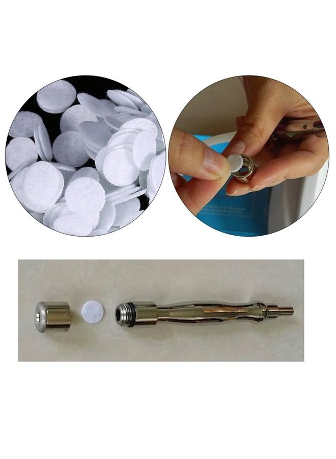 ZJchao مرشحات الميكرو ديرمابراشن، 500 قطعة بديل إسفنجة قطنية دائرية لمرشحات الميكرو ديرمابراشن لإزالة الرؤوس السوداء ماكينة التجميل (10 مم) - Image 3