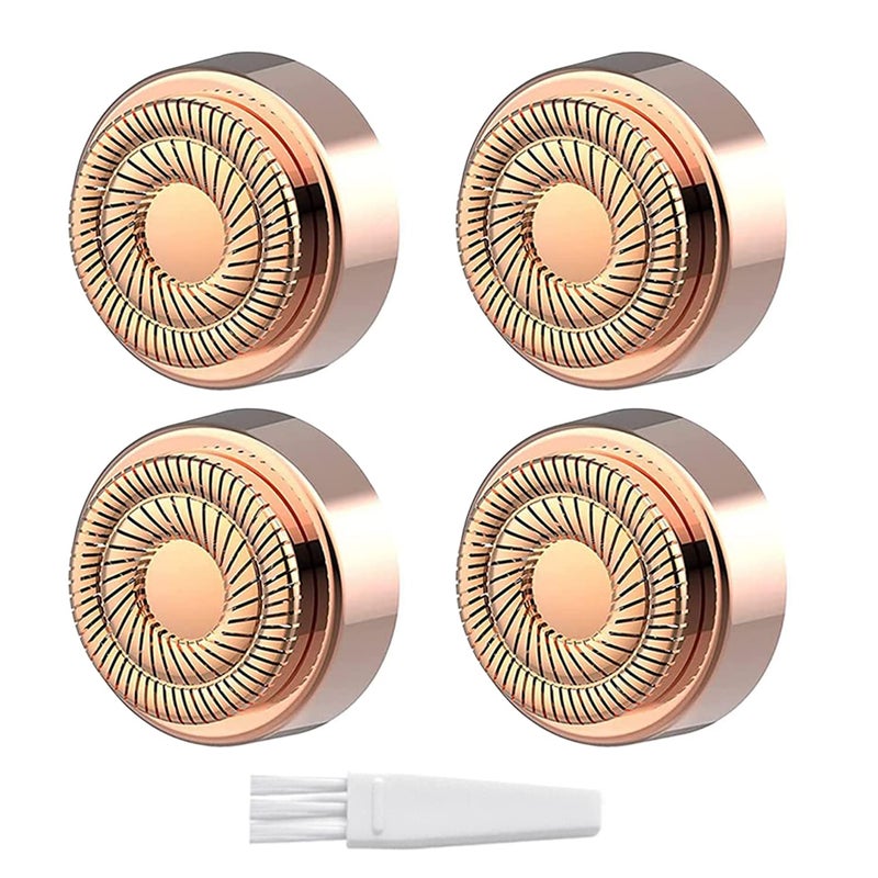 innobeaut Women's Facial Hair Remover Replacment Heads Generation 2 Double Halo Perfect for Finishing Touch Flawless Gen 2 Facial Hair Removal,18K Gold-Plated 4-pc Pack - Image 1