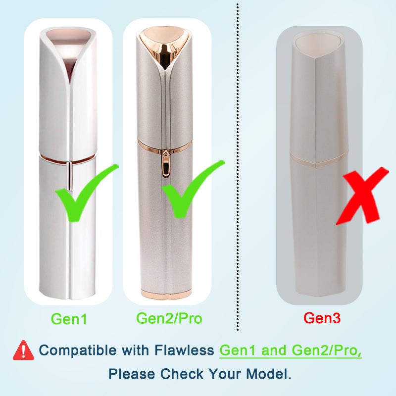 innobeaut Women's Facial Hair Remover Replacment Heads Generation 2 Double Halo Perfect for Finishing Touch Flawless Gen 2 Facial Hair Removal,18K Gold-Plated 4-pc Pack - Image 2