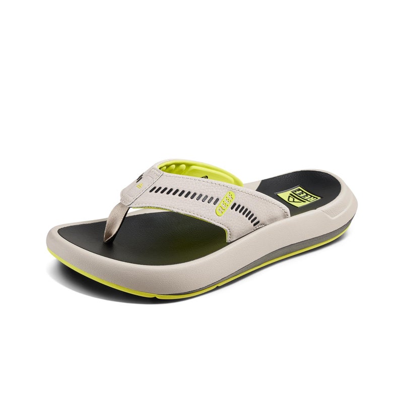 Reef Mens Sandals, Cruiser, Grey/Lime, 10 - Image 1