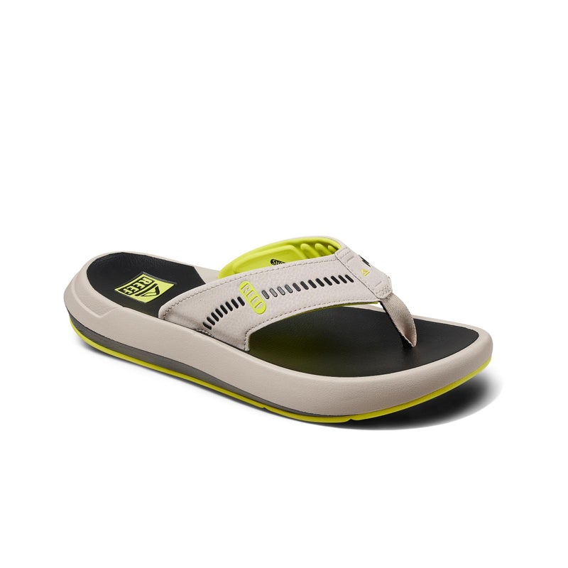 Reef Mens Sandals, Cruiser, Grey/Lime, 10 - Image 4