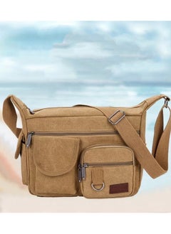 Women's Canvas Tote Purse Shoulder Crossbody Bag Small Handbag Multi-pocket Top Handle Work Bags