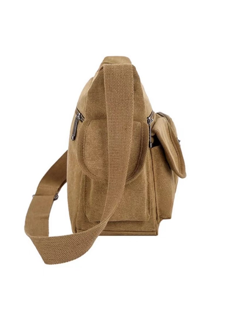 Goolsky - Women's Canvas Tote Purse Shoulder Crossbody Bag Small Handbag Multi-pocket Top Handle Work Bags - Image 1