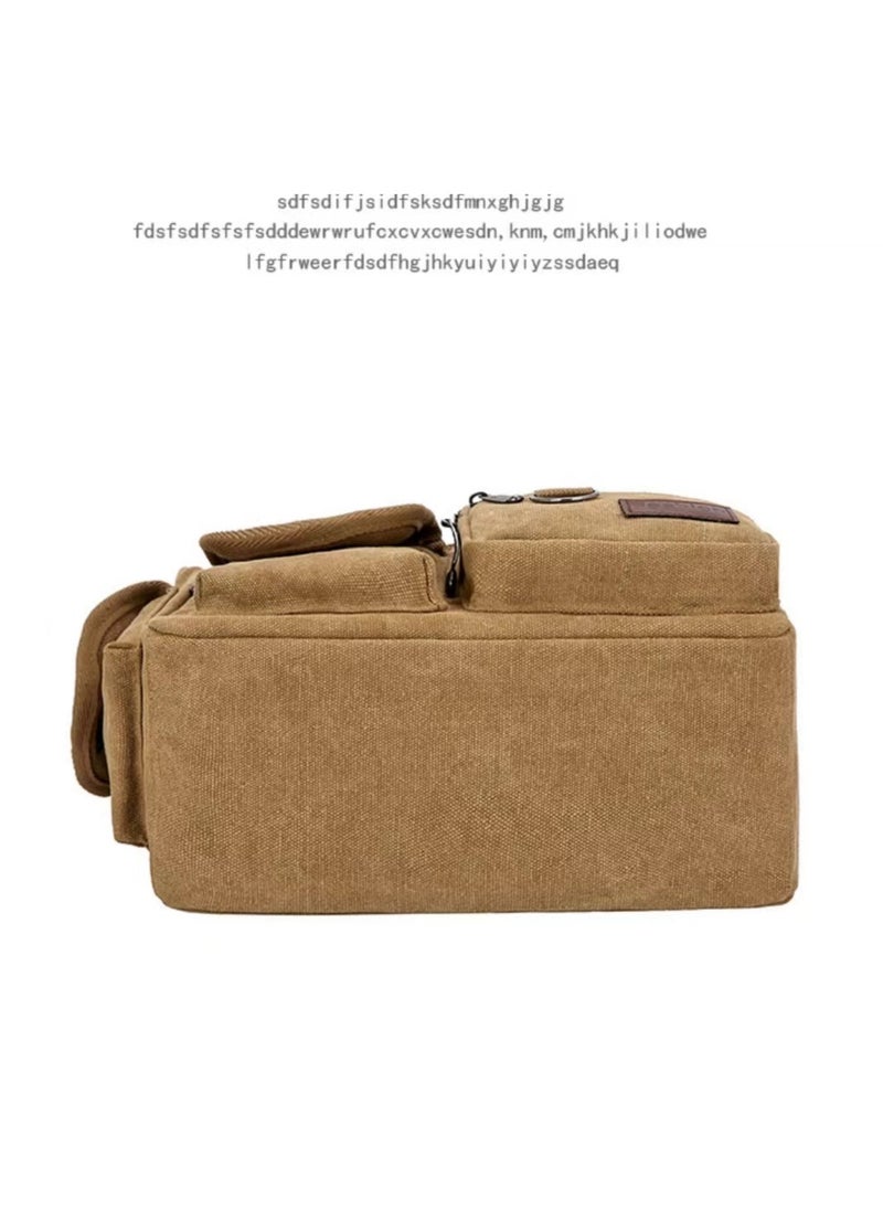 Goolsky - Women's Canvas Tote Purse Shoulder Crossbody Bag Small Handbag Multi-pocket Top Handle Work Bags - Image 1