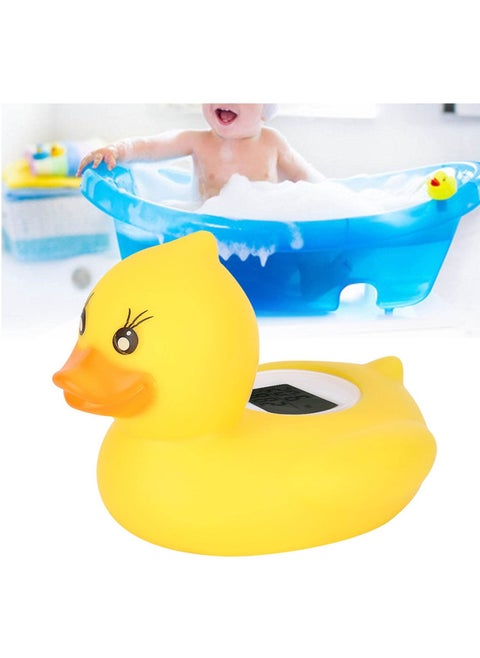 Baby Bath Thermometer - Duck Shape Floating Baby Pool Thermometer Water Thermometer Baby Bath Toys Bath Floating Toy for Water Temperature Measuring High and Low Temperature Alarm