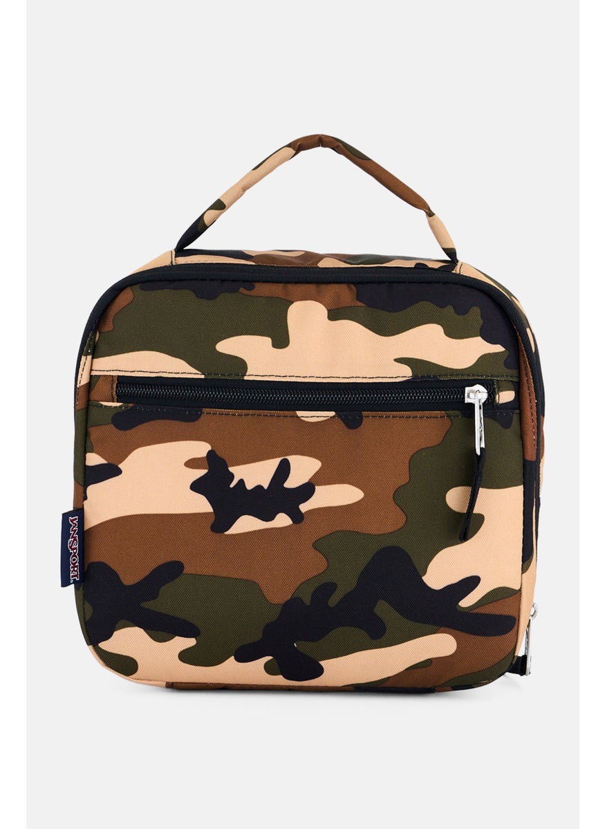 JANSPORT - Kids Unisex Buckshot Camo Lunch Bag 22,5 L x 24 H x 7 W cm, Olive - Image 1