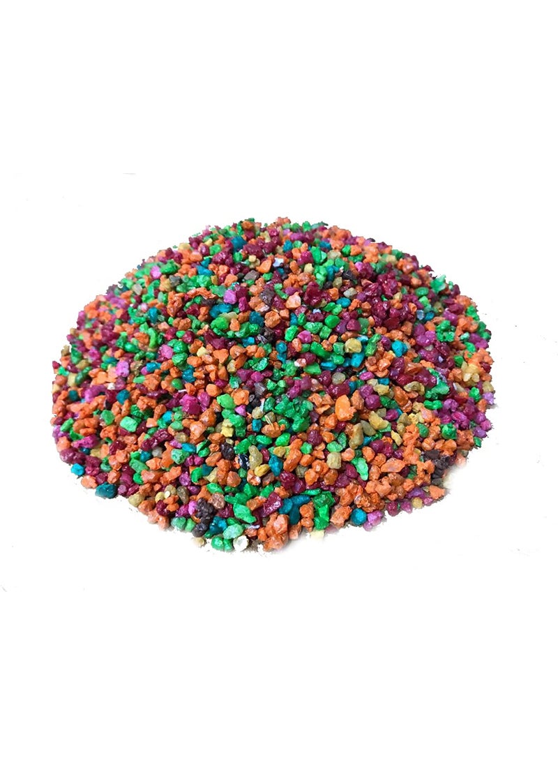 Silica Asia Silica Asias Aqua Wash Decorative Sand Multicolor Coarser Gravel Size Sand Colored Sand for Leisure Creation Indoor Outdoor Theme Fun Play 24 mm Multicolor 900gm 