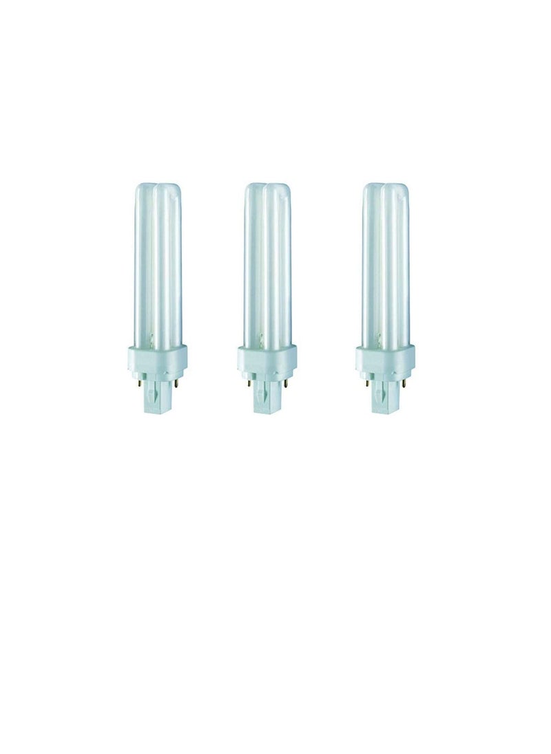 Osram Osram Dulux D Home Decorative Durable Fluorescent Lamp (G24d-2 18W 840 4000K 1200lm) 2 PIN Pack of 3, luminous flux - COOL WHITE  - Image 2