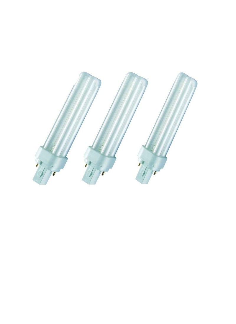 Osram Osram Dulux D Home Decorative Durable Fluorescent Lamp (G24d-2 18W 840 4000K 1200lm) 2 PIN Pack of 3, luminous flux - COOL WHITE  - Image 3
