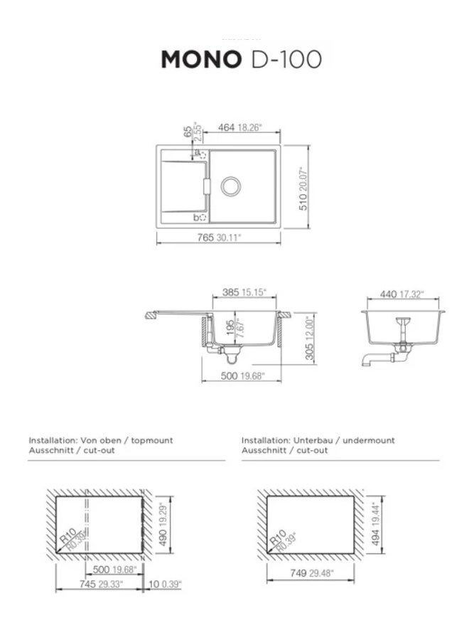 SCHOCK الماني حوض المطبخ: MONO D-100 - Image 3