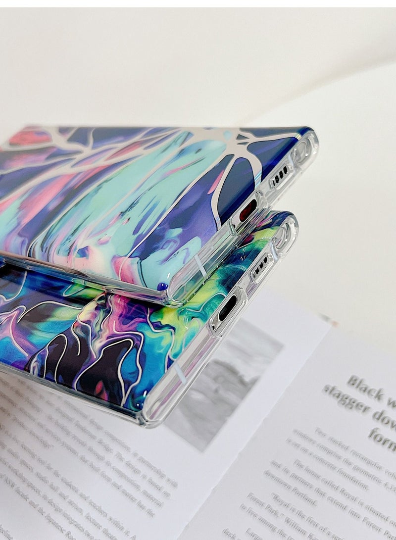 SYOSI Phone Case  For Galaxy Note 20 Ultra Case 5G 69"Marble for Women Girls Gold Sparkle Glitter Slim Fit Silicone TPU Bumper Shockproof Protective Cover Case for Samsung Galaxy Note 20 Ultra Blue - Image 3