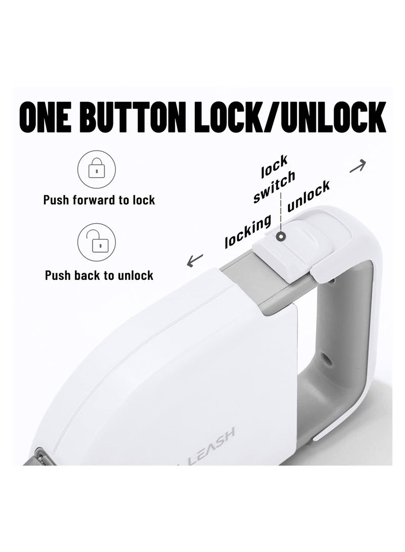 سيوسي مقود الكلب القابل للسحب، مقود تدريب الكلاب بزاوية 360 درجة، خالي من التشابك مع مقبض مضاد للانزلاق وموزع أكياس النفايات المتكامل للقطط والكلاب الصغيرة والمتوسطة - Image 2