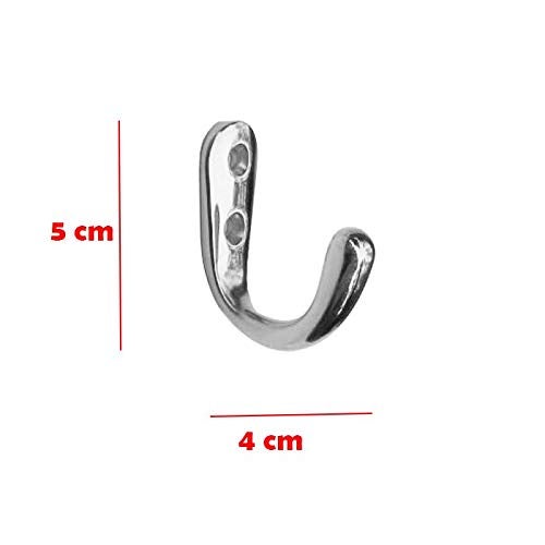 PROMIXO Cloth Hooks Single Pin Stainless Steel Hanger for Door, Bedroom, Bathroom, Wardrobes for Hanging Clothes Towel, Keys, Bags (Pack of 30) - Image 3