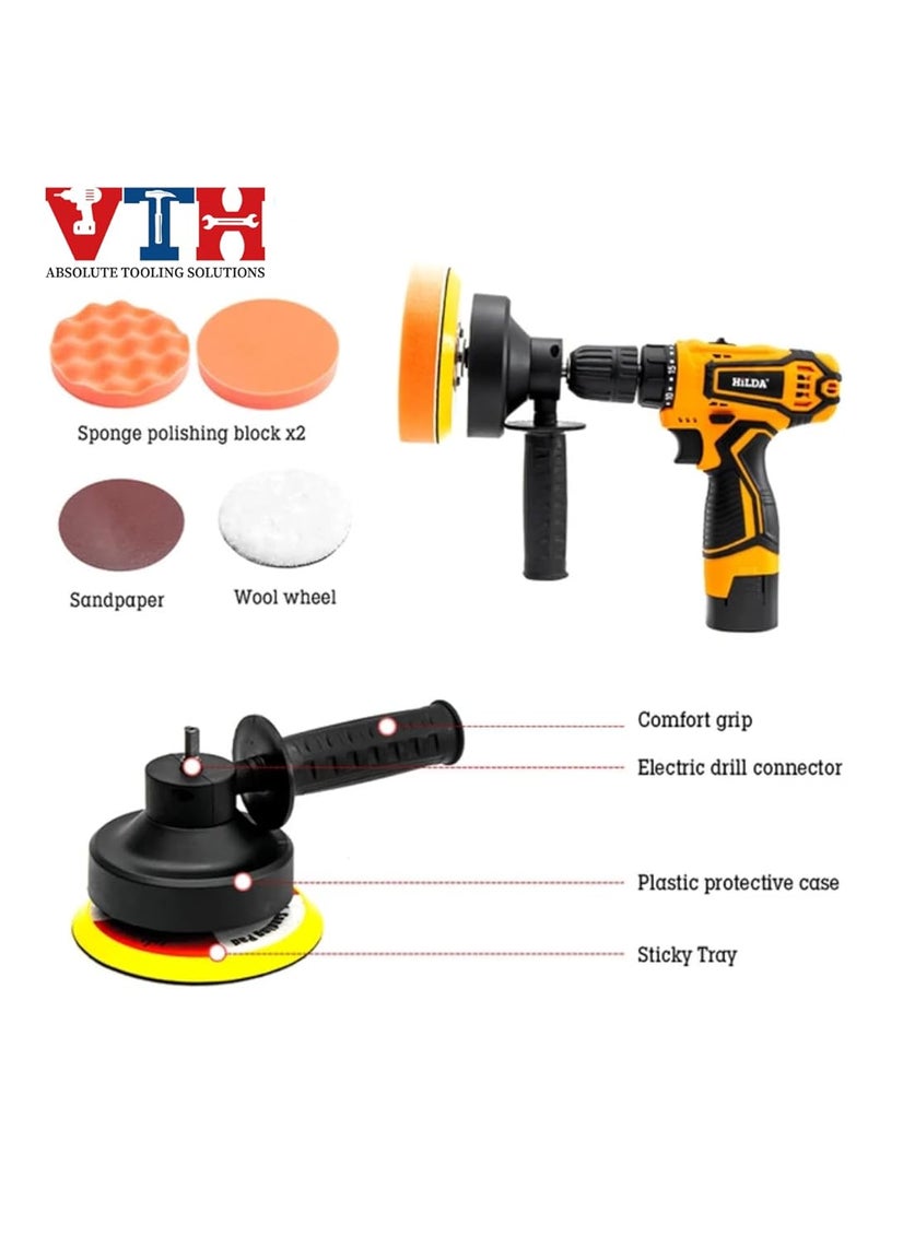VTH WITH TAGLINE ABSOLUTE TOOLING SOLUTIONS VTH Electric drill to polisher converter household handheld mini electric polishing machine conversion head car polisher accessory  - Image 3