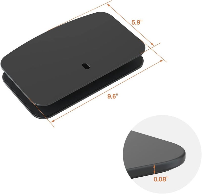 Hemudu Monitor Mount Reinforcement Plate for Thin, Glass and Other Fragile Tabletop, Steel Bracket Plate Fits Most Monitor Stand C Clamp Installation HD05B-001 - Image 5