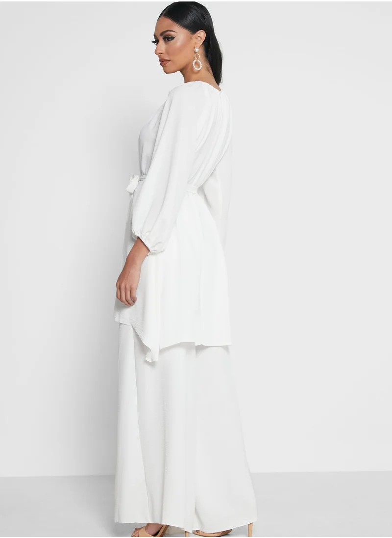 Shahad x Khizana Flowy Top & Pants Set
