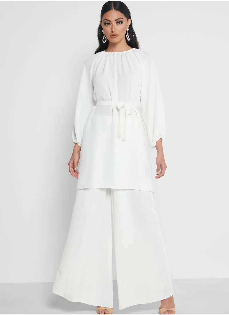 Shahad x Khizana Flowy Top & Pants Set