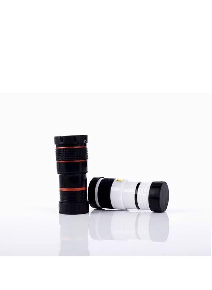 Mobile phone camera lens, 8X/12X universal clip on high-definition lens, compatible with all types of smartphones