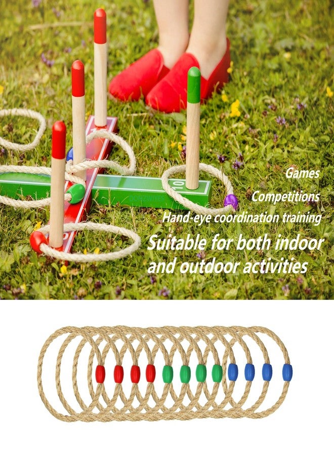 DONZWIYES 12 Pack Sisal Rope Ring Toss Game Replacement Parts for Adults and Kids, Outdoor Toss Rings for Agility Practice and Speed Game and Yard Games and Lawn Games for Party (3 Colors-Red Green Blue) - Image 4