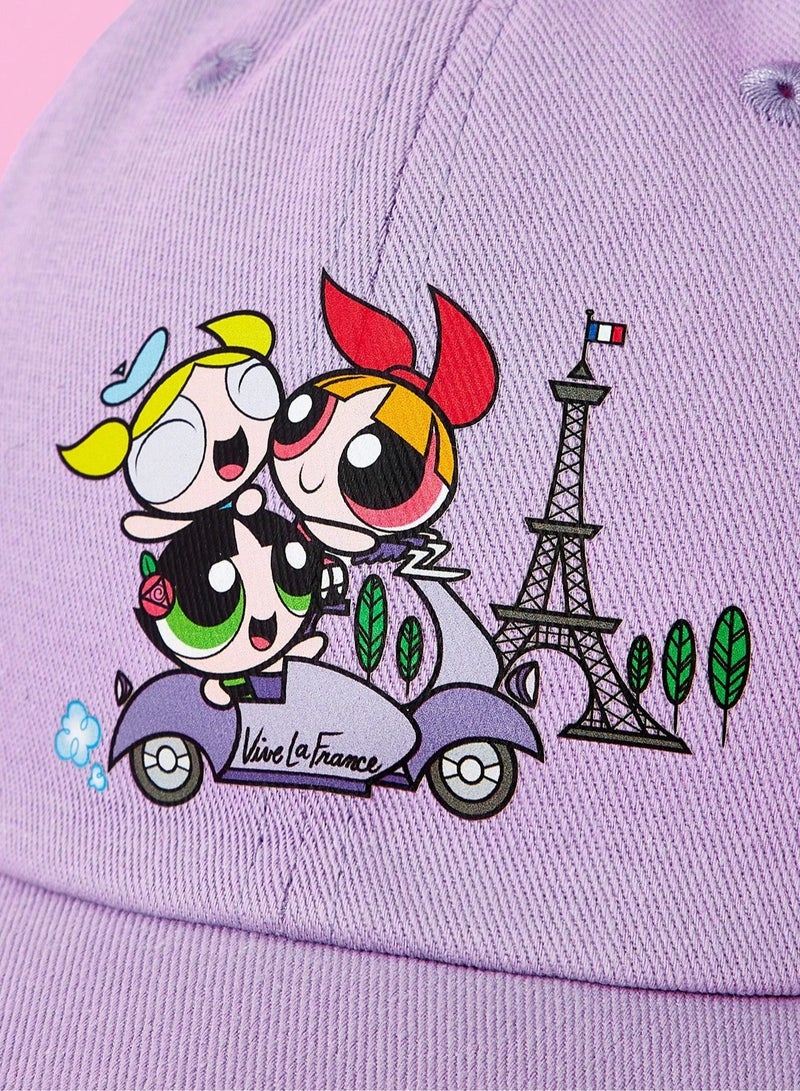 قبعة فتيات القوه باللون البنفسجي مزودة بحزام خلفي قابل للتعديل ليناسب مختلف المقاسات مناسبه لرحلات الصيف والمسابح والشاطئ - Image 2