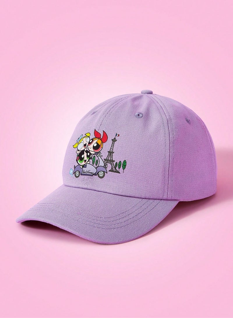 قبعة فتيات القوه باللون البنفسجي مزودة بحزام خلفي قابل للتعديل ليناسب مختلف المقاسات مناسبه لرحلات الصيف والمسابح والشاطئ - Image 3