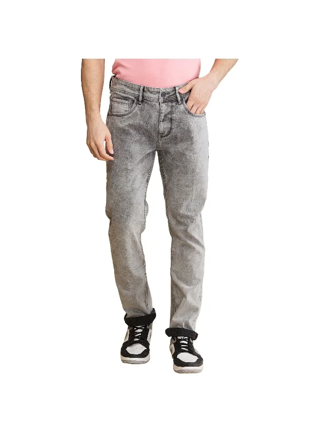 بيينغ هيومان Mens Light Grey Tone Straight Fit Denims