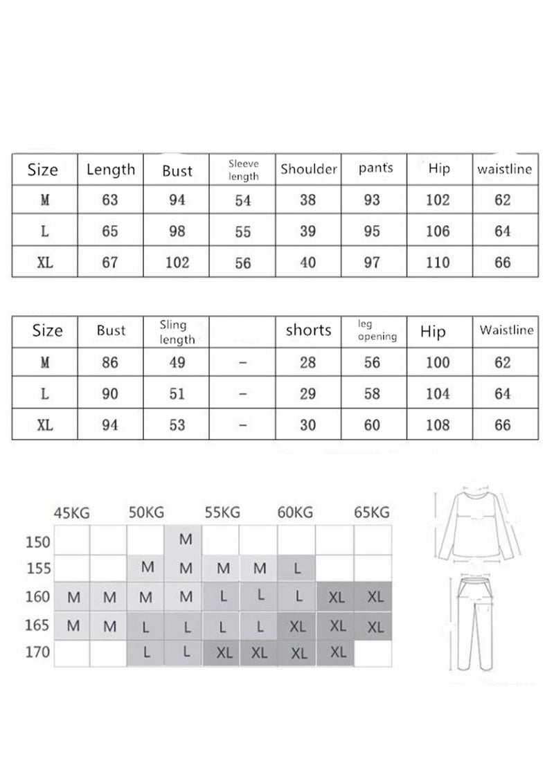 Generic - 7pcs pajamas set for women in all seasons imitation silk pajamas set - Image 1