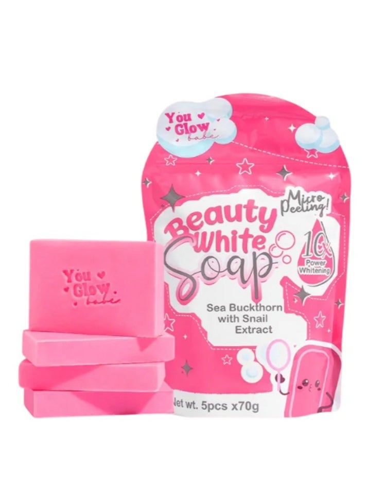 You Glow Babe Beauty white soap sea buckthorn with snail extract 5pcs x 70g  - Image 2