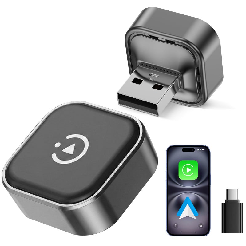 Spedal 2026 2-in-1 Wireless CarPlay & Android Auto Adapter, Ultra Mini Dongle Converts Wired to Wireless, WiFi 6 & Bluetooth 5.4, Plug & Play Stick for Cars with Factory Wired System, Low Latency - Image 1