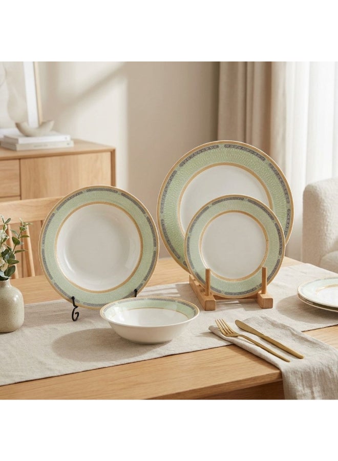 Cameo 24-Piece Dinner Set - Multi Color - For Family Dining
