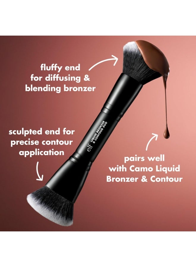 elf Camo Liquid Bronzer & Contour Duo Brush - Image 2