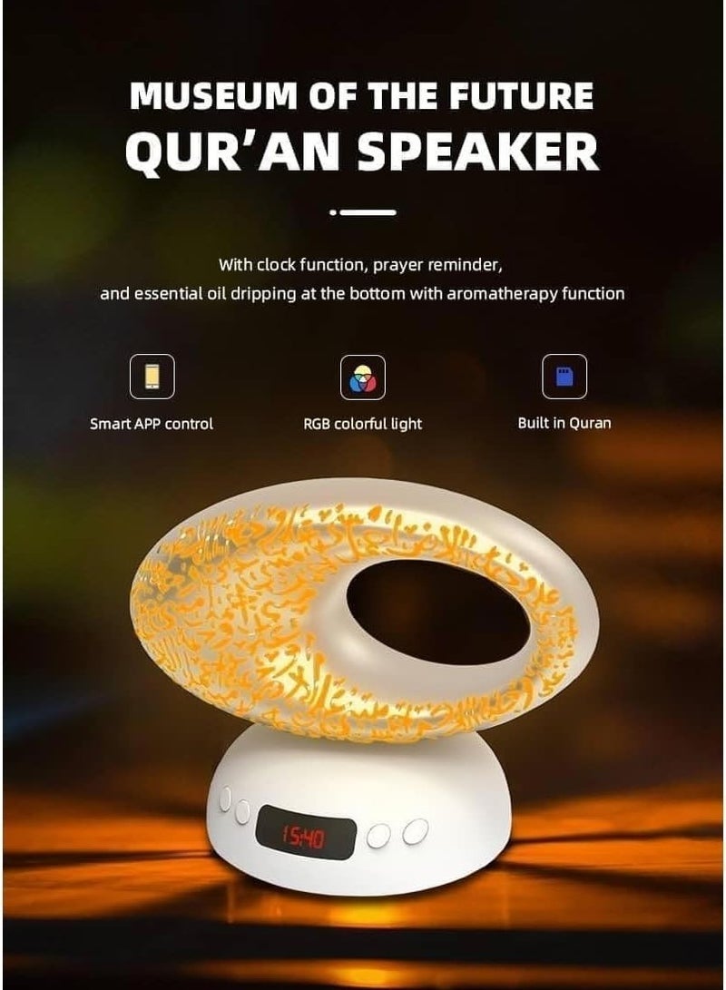 Gravity Transform Your Spiritual Experience Museum of the Future Digital Quran Speaker - Wireless LED, Azan Clock, App Control Immersive Quranic Verses, Seamless Connectivity for Modern Muslims - Image 2