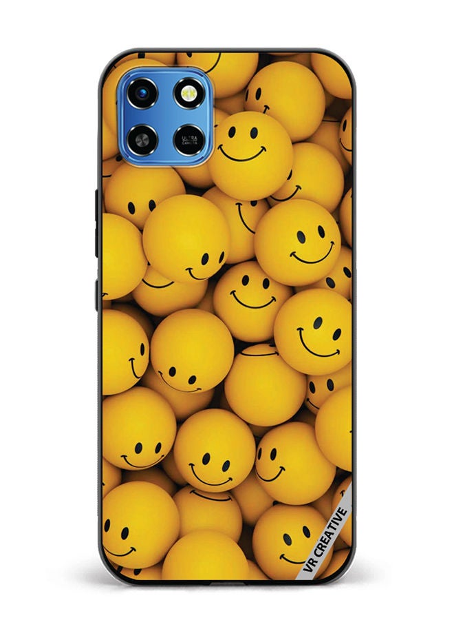 Protective Case Cover For Infinix Smart 6 HD Smiley Design Multicolour
