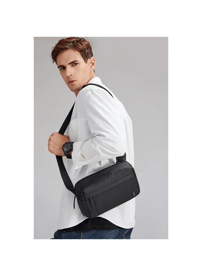Golden Wolf Men's Casual Crossbody Bag - A practical shoulder and chest bag for travel and work, fits a 9.7-inch tablet, and features a headphone jack and USB port - Model GXB00129 - Image 3