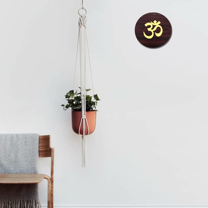 DULI Dream Catcher Traditional Indian Dreamcatcher Wall Art for Bedrooms, Home Wall, Hanging Design, Height 75 cm (Blue),Metal, Feathers Dreamcatcher (MDF_Hanging-Om) - Image 3