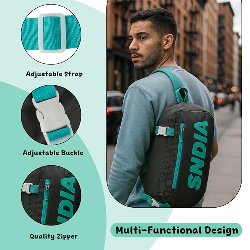 SNDIA Sling Bag for Men Stylish Crossbody Backpack for Men & Women, Messenger Bags, Casual Shoulder Bag, Chest Bag (Dark Grey, 31x15x18cm) - Image 3