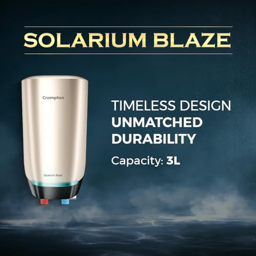 Crompton Solarium Blaze Instant 3 L Water Heater | Antiscale Technology Suitable for usage in areas with hard water upto 2000PPM | 3000 Watt heating element delivers hot water 33% Faster - Image 5