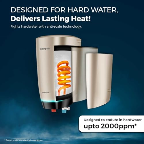 Crompton Solarium Blaze Instant 3 L Water Heater | Antiscale Technology Suitable for usage in areas with hard water upto 2000PPM | 3000 Watt heating element delivers hot water 33% Faster - Image 2