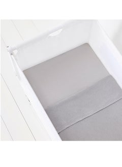 Snuz 3 Pieces Crib Bedding Set For Infant And Baby, 100% Soft Jersey Cotton, Contents: 1X Blanket , 2 X Crib Sheets Fitted Sheet Size:44 X 80Cm (Max.), Blanket Size: 75 X 75Cm - Grey  - Image 2