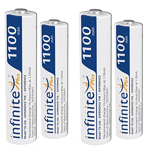 Envie 1100mah AAA Infinite Plus Rechargable Batteries Pre-Charged Self-Discharge Cell Battery (Pack of 4) - Image 1