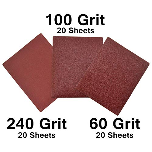Science Purchase 60 Sandpaper 1/4 Sheets for Palm Sanders - Includes 20 of 60 Grit, 20 of 100 Grit, and 20 of 240 Grit by SciencePurchase - Image 2