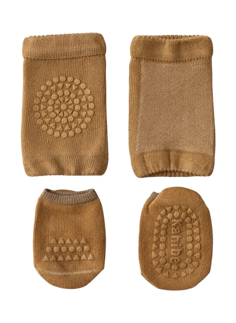 بامبيميسي مجموعة واقيات الركبة للأطفال قطعتين بني