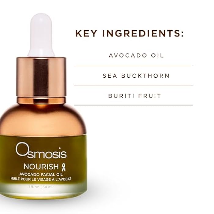 OSMOSIS NOURISH Organic Avocado Facial Oil, Cold Pressed, Aging, Pigmented, Sensitive, Dry, Irritated, Oily, Blemish-Prone Skin, 1 Fl Oz - Image 5