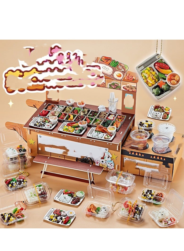 DIY Food Fast Food Cart For Children, Simulation Of Ingredients, Mini Food Toys, Handmade Material bBags, And Home Toys - Image 1