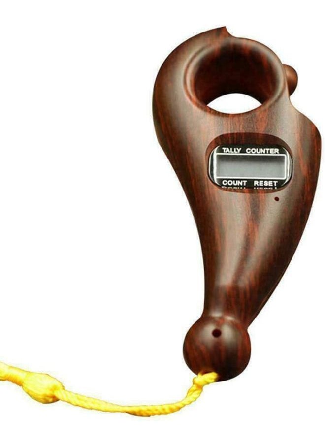 Generic - DIGITAL TASBEEH COUNTER | Digital Finger Tasbeeh Portable Rotating Prayer Beads with Digital Counter | Electronic prayer tasbeeh , Brown - Image 1