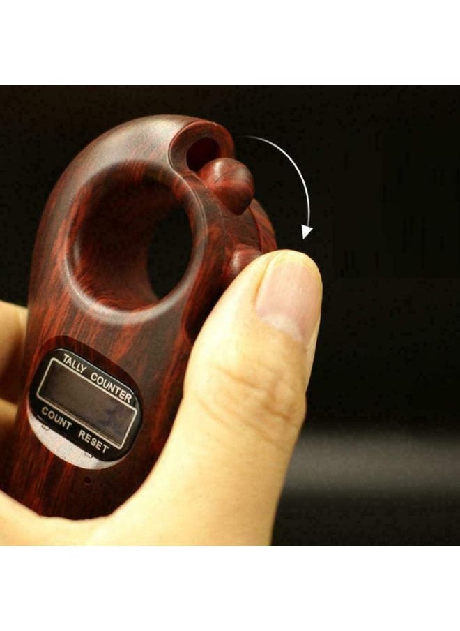 Generic - DIGITAL TASBEEH COUNTER | Digital Finger Tasbeeh Portable Rotating Prayer Beads with Digital Counter | Electronic prayer tasbeeh , Brown - Image 1
