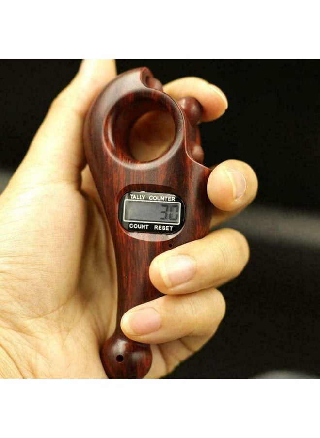 Generic - DIGITAL TASBEEH COUNTER | Digital Finger Tasbeeh Portable Rotating Prayer Beads with Digital Counter | Electronic prayer tasbeeh , Brown - Image 1