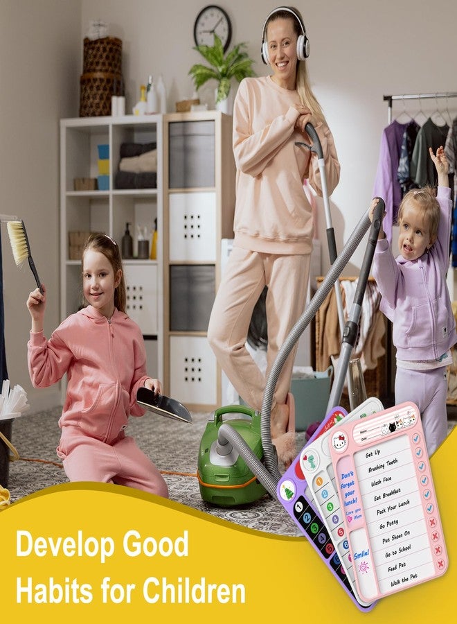Bailkind Magnetic Chore Chart for Kids, ADHD Task Tracker Easy-Check Routine Dry Erase Board, to-Do List Planning Tool with Stand for Fridge/Desk/Home/School, 6 Reusable Sheets, 3 Markers - Image 5