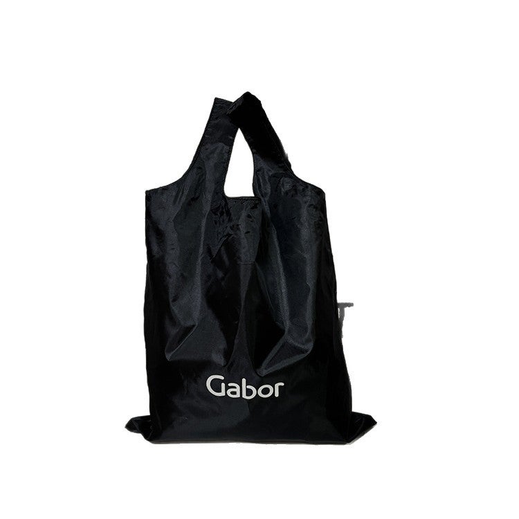 Lightweight Black Nylon Shopping Bag - Image 5