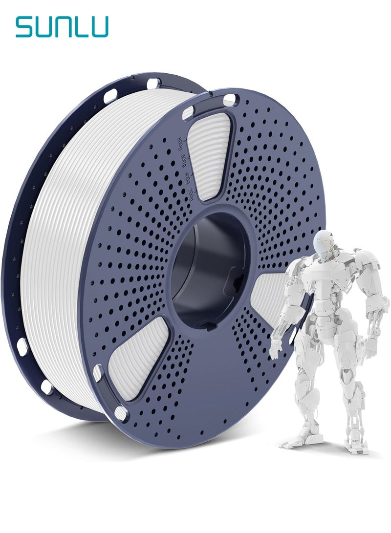 SUNLU PLA 3D Printer Filament PLA Filament 1.75mm, Neatly Wound 3D Printing Filament, Dimensional Accuracy +/- 0.02 mm, Fit Most FDM 3D Printer, 1kg Spool (2.2lbs), White - Image 1